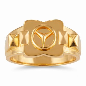 Modern Automotive Emblem Casting Gold Ring-hover