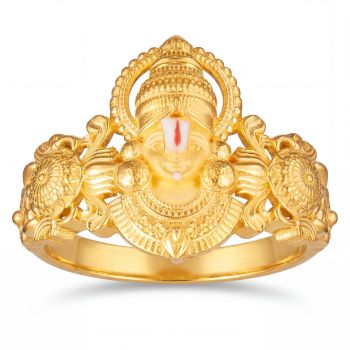 Royal Imperial Perumal Casting Gold Ring-hover