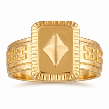 Elite Rhombus Sunburst Casting Gold Ring-hover