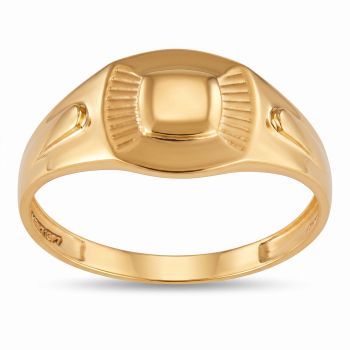 Classic Radiant Signet Casting Gold Ring-hover