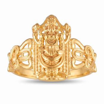 Divine Temple Balaji Casting Gold Ring-hover