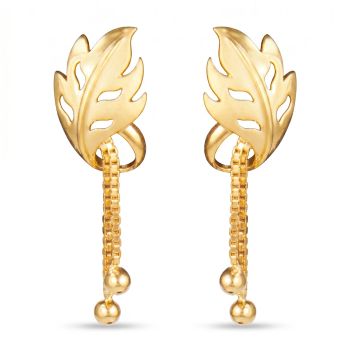 Filigree Leaf Gold Chain Casting Drops-hover