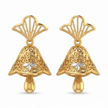 Luxury Dome Filigree Gold Jhumka-hover
