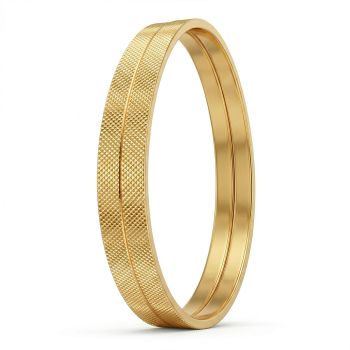 Modern Mosaic Design Gold Bangles-hover