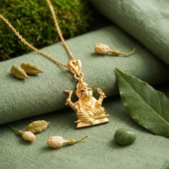 22k Gold Lord Ganesha dollar for unisex-hover