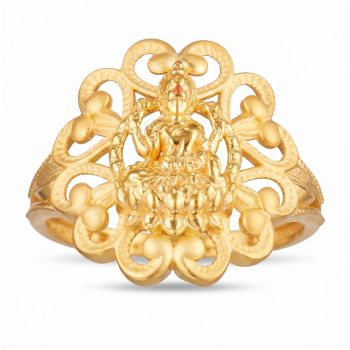 Goddess Lakshmi filigree Casting Ladies Ring-hover