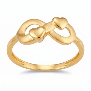 Hoop Link Ladies Gold Casting Ring-hover