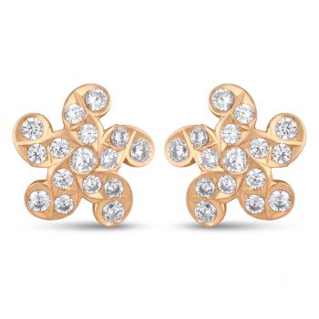 Palace Horizon Stones Gold Stud Earrings-hover