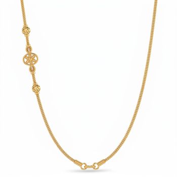 Floral Mugappu Combini Gold Chain-hover