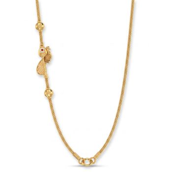 Classic Mayil Vel Mugappu Gold Chain-hover