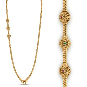Floret Mugappu Antique Gold Chain-hover