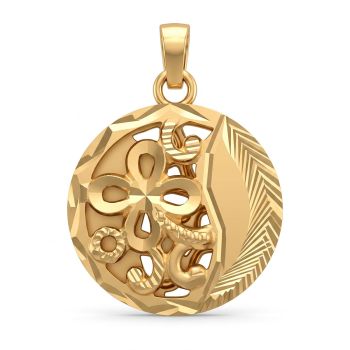 Ornate Disc Pattern Gold Dollar-hover
