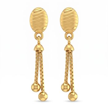 Modern Ripple Casting Gold Chain Drops-hover