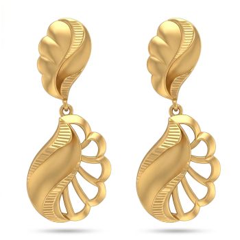 Bold Paisley Drop Casting Gold Drops-hover