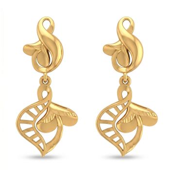Twisted Rope Dangle Gold Casting Drops-hover