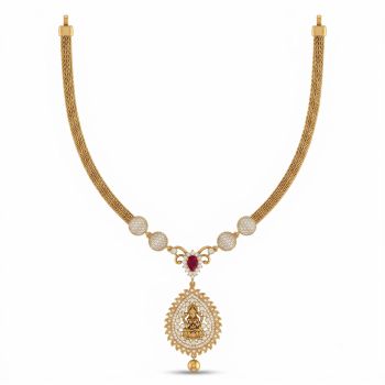 Divine Lakshmi Rope Gold Necklace-hover