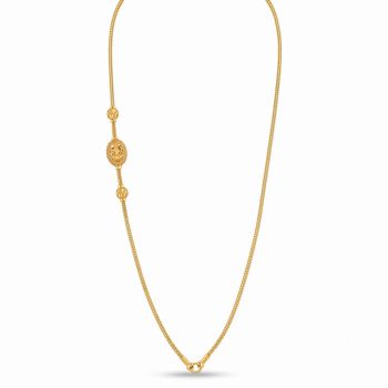 Gloriana Lakshmi Oval Mugappu Gold Chain-hover