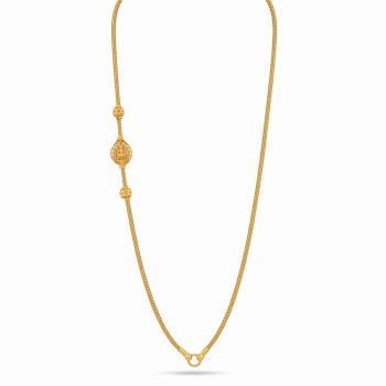 Shubha Lakshmi Oval Mugappu Gold Chain-hover