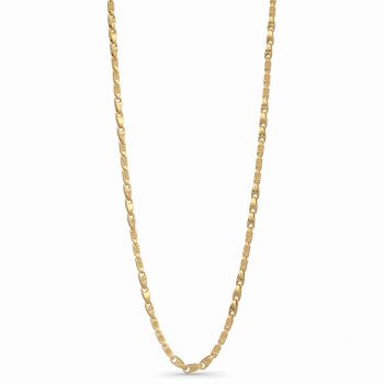 Sleek Geometric Link Gold Chain-hover