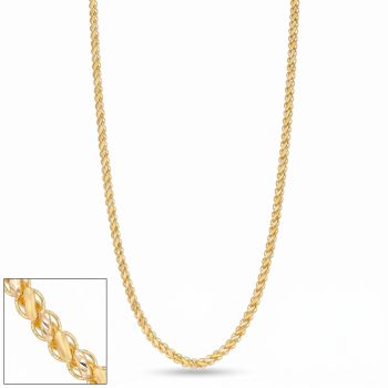 Spiral Rope Leaf Gold Chain-hover
