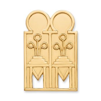 Auspicious Twin Plant Gold Thaali-hover