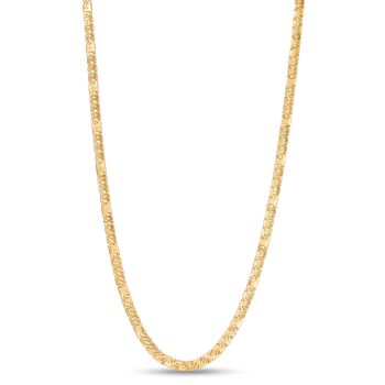 Diagonal Lasered Link Gold Chain-hover