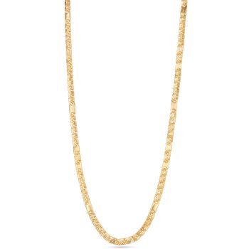 Modern Lasered Bar Gold Chain-hover