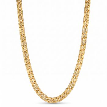 Laser Cut Rectangular Gold Chain-hover