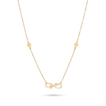 Infinity Heart Accent Casting Gold Chain-hover
