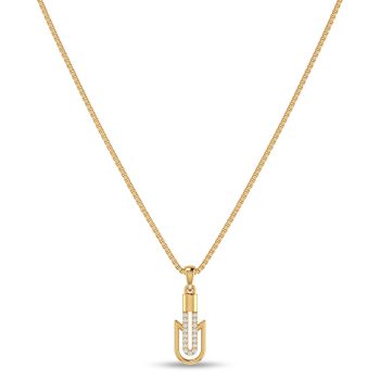 Kutty Smile Gold Pendant Chain-hover