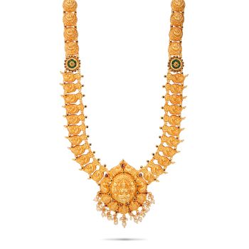 Silver Lakshmi Gold Plated Malai-hover