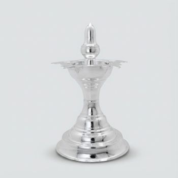 Slender Polished Silver Vilaku-hover