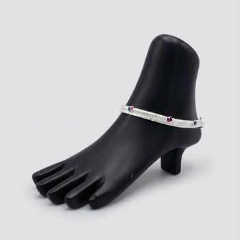 Stone Stud Mugappu Silver Kolusu-hover