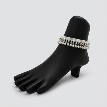 Traditional Dangling Bells Silver Anklets-hover