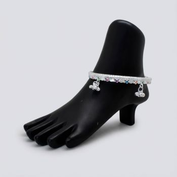 Traditional Dangling Bells Silver Anklets-hover
