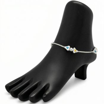 Fancy Silver Triple Heart Kolusu-hover