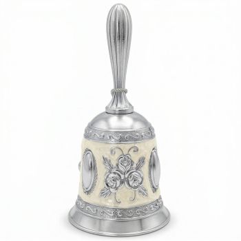 Luxury Lotus Dinner Bell with Cream Enamel-hover