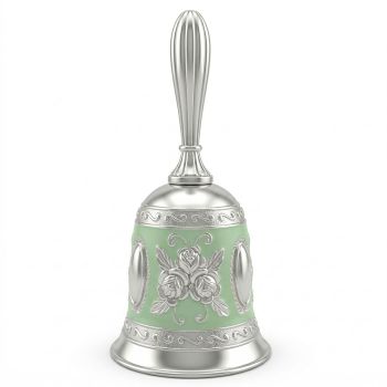 Luxury Lotus Dinner Bell with Pastel Enamel-hover
