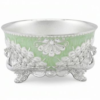 Classic Mayil Small Silver Plated Bowl-hover