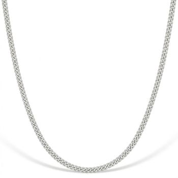 Silver Flat Curb Chain-hover