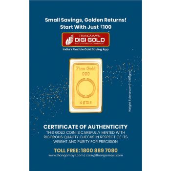 Augmont Lakshmi 4 Grams Gold Bar (999 Purity)-hover