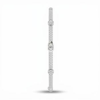 Silver Pave Interlocking Heart Gadi-hover