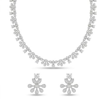 Trendy Silver Stone Jewelry Set-hover