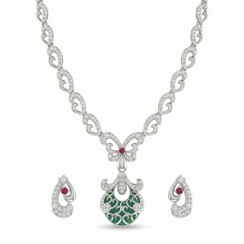 Butterfly Filigree Necklace set-hover