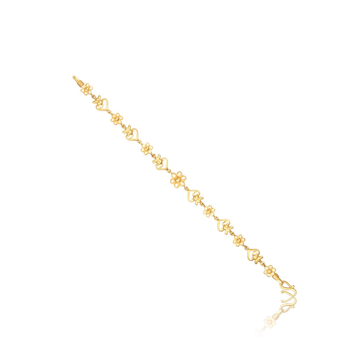 Elegant Dainty Love You & I Heart Bracelet 14K Gold, 925 Sterling Silv –  sensualicious jewels