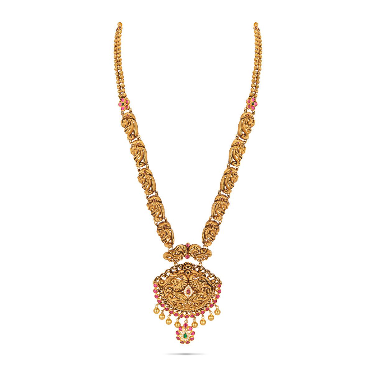 Royal Antique Peacock Gold Haram