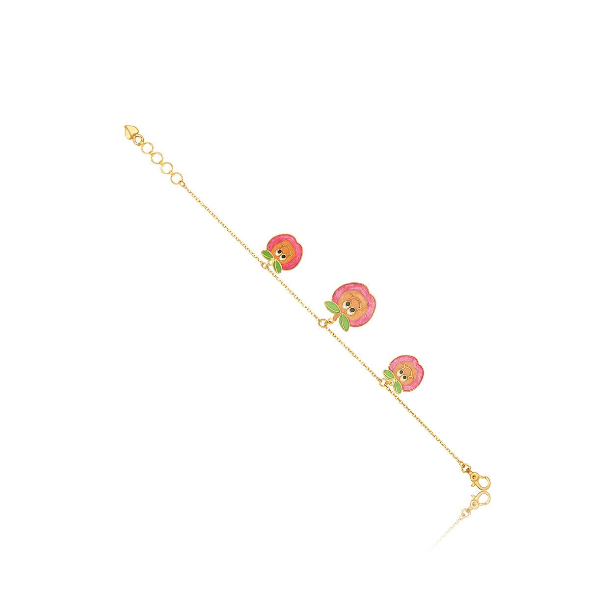 Shop Bow Personalised Kids' Gold Bracelet Online | CaratLane US