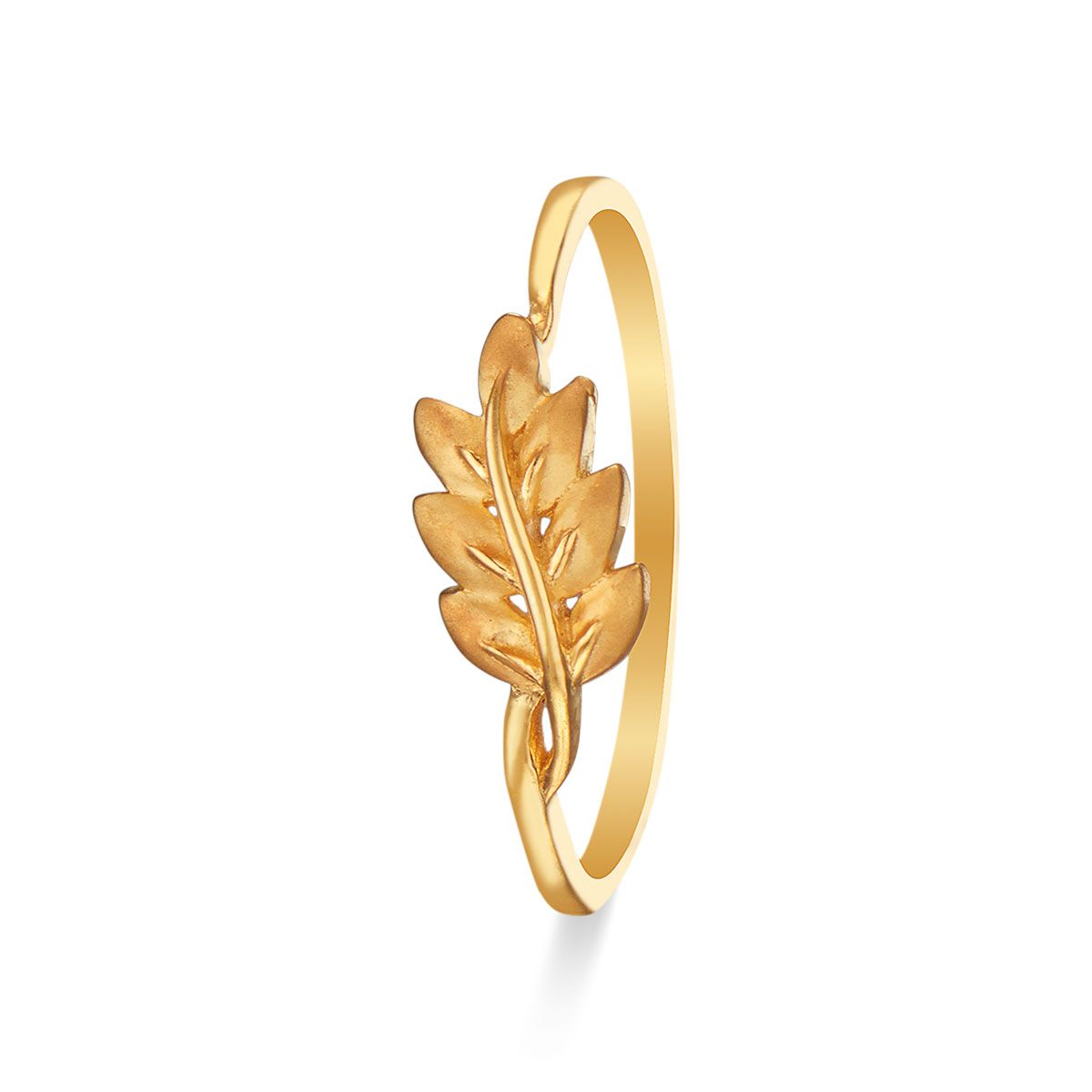 Plain Leaf Design Gold Ring 03-04 - SPE Gold, Chennai