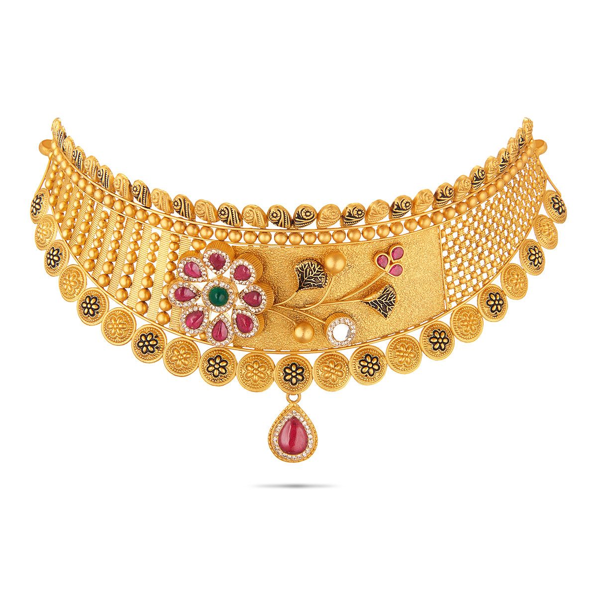 Buy Trendy Simple Antique Choker Necklace Set Indian Imitation Jewellery