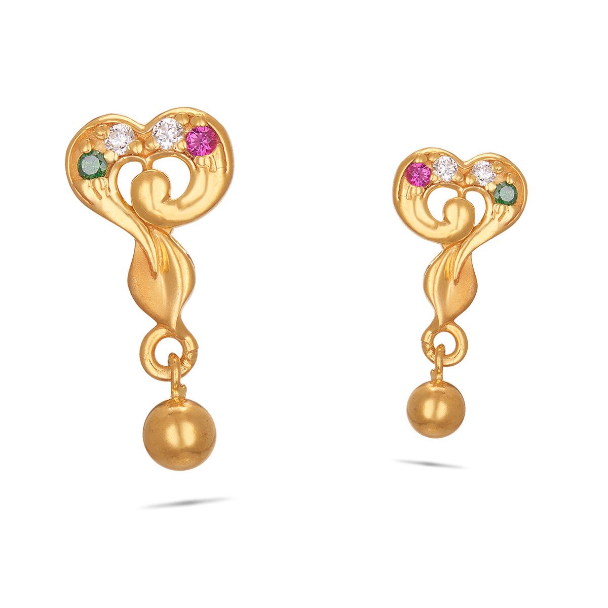 New model Gold Color Stud Earrings for girls | traditional Gold Color Stud  Earrings for Women -Traditional Gold Color Stud Earrings : Amazon.in:  Fashion